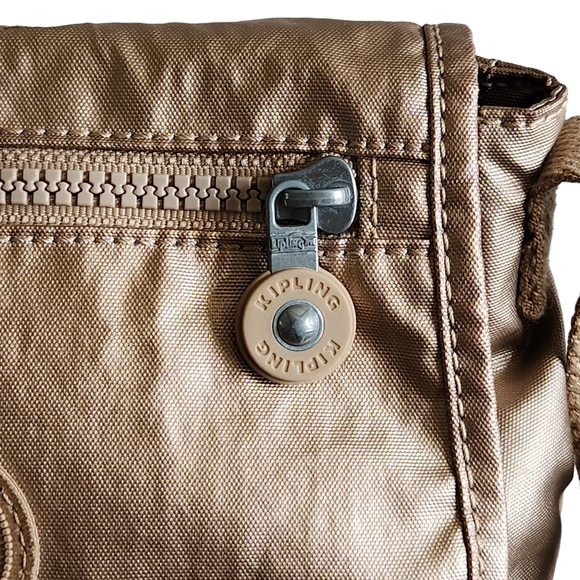Kipling Sabian Mini Crossbody Bag in Sand Metallic - Picture 6 of 14